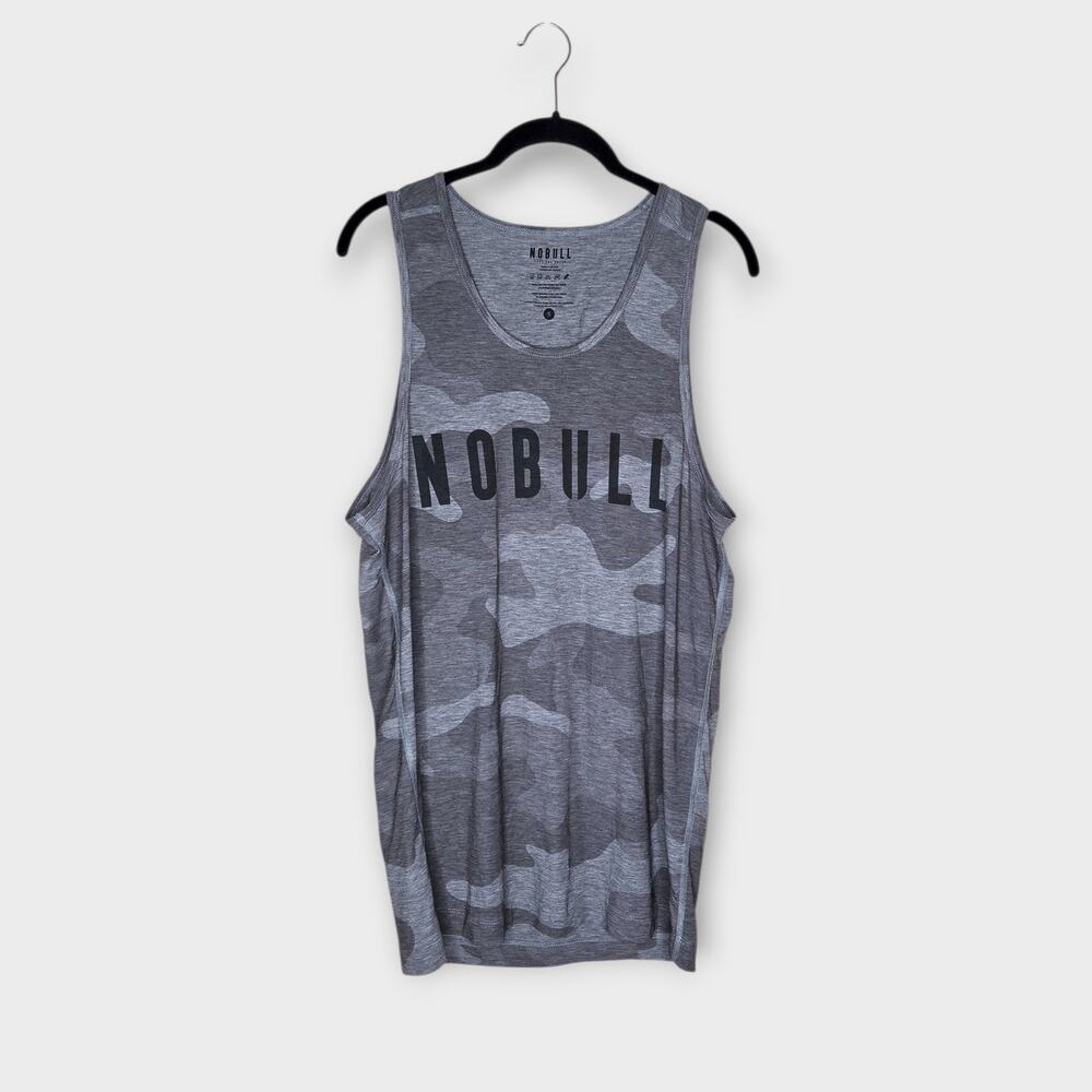 NOBULL Mens Camo Muscle Tank Gray Small Soft Stretchy Gym Workout Training